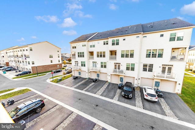 view of property with a garage