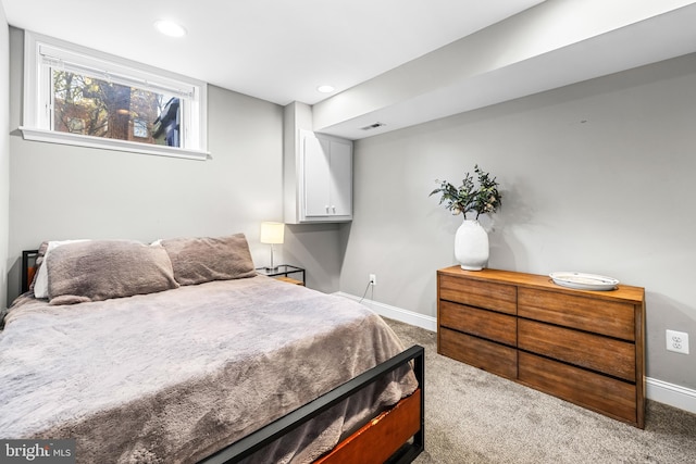 view of carpeted bedroom