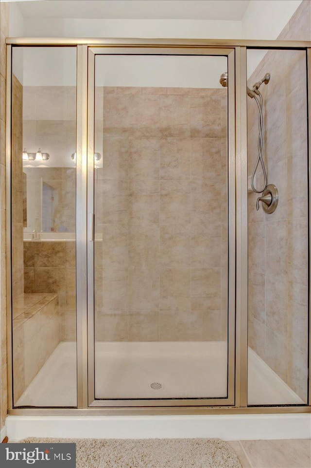 bathroom with walk in shower