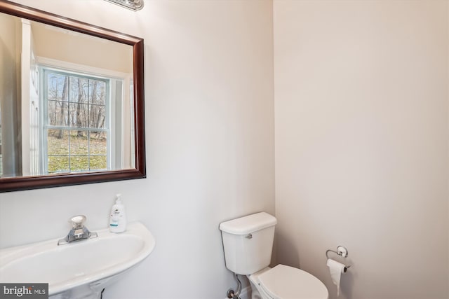 bathroom with toilet and sink