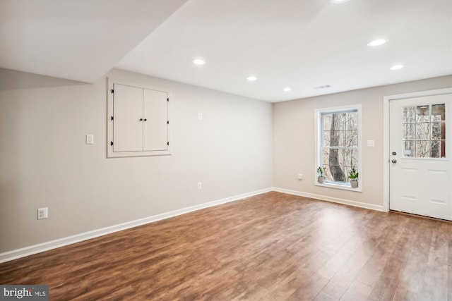 interior space with wood-type flooring