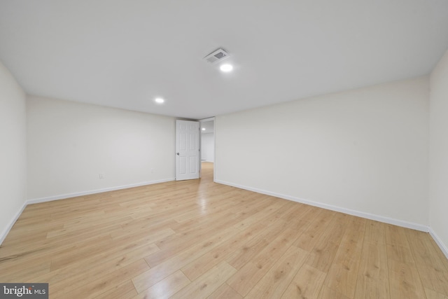 empty room featuring light hardwood / wood-style flooring