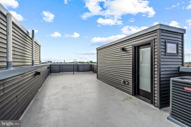 view of patio / terrace with central air condition unit