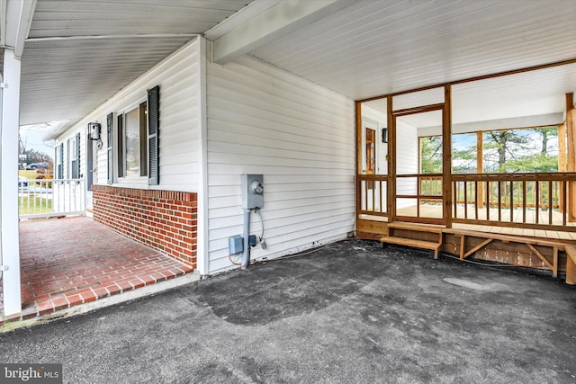 exterior space with covered porch