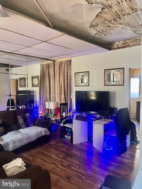 living room featuring hardwood / wood-style floors