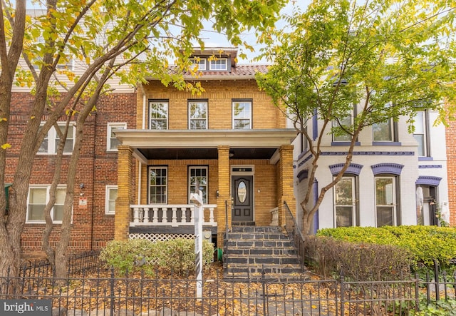 view of front of home featuring covered porch