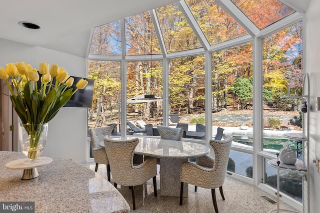 view of sunroom / solarium