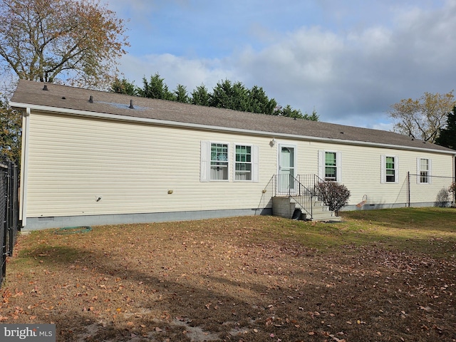 view of back of property