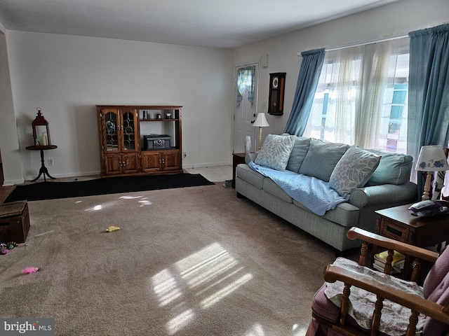 view of carpeted living room