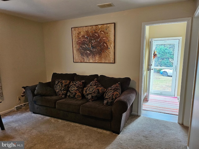 view of carpeted living room