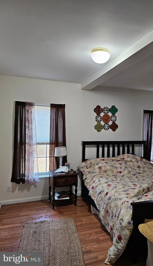 bedroom featuring wood-type flooring