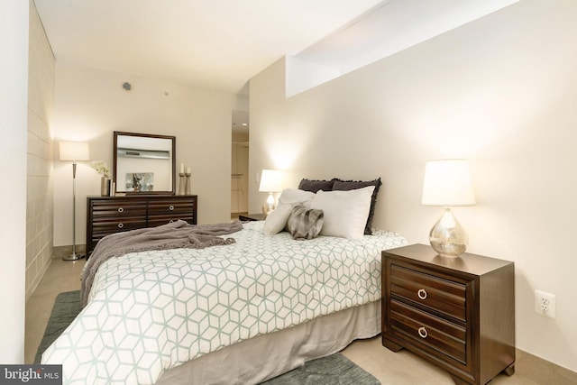 view of carpeted bedroom