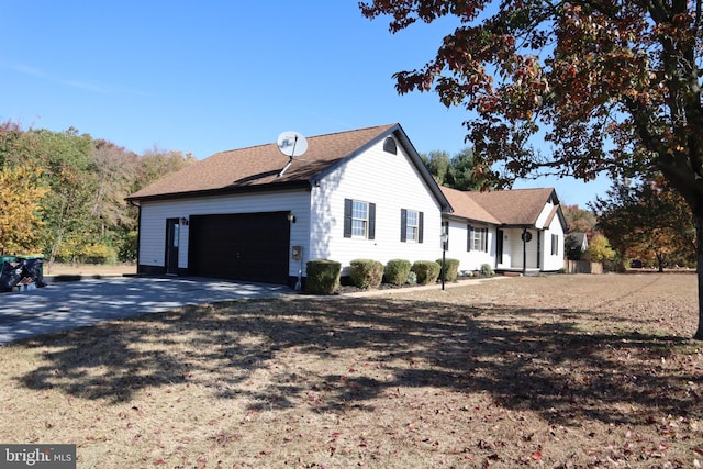 view of home's exterior featuring a garage