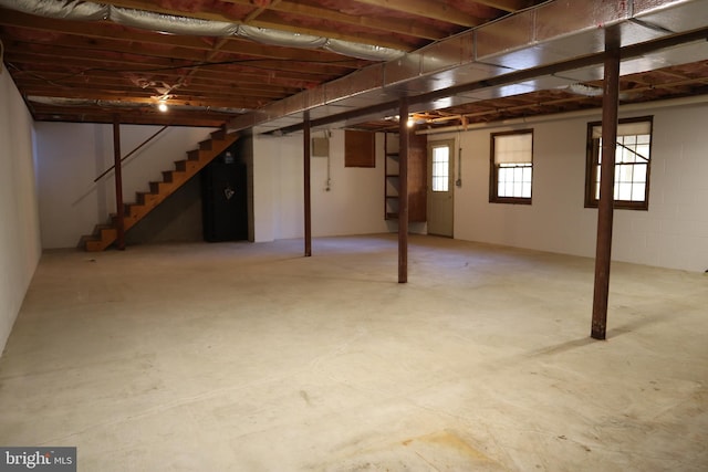 view of basement