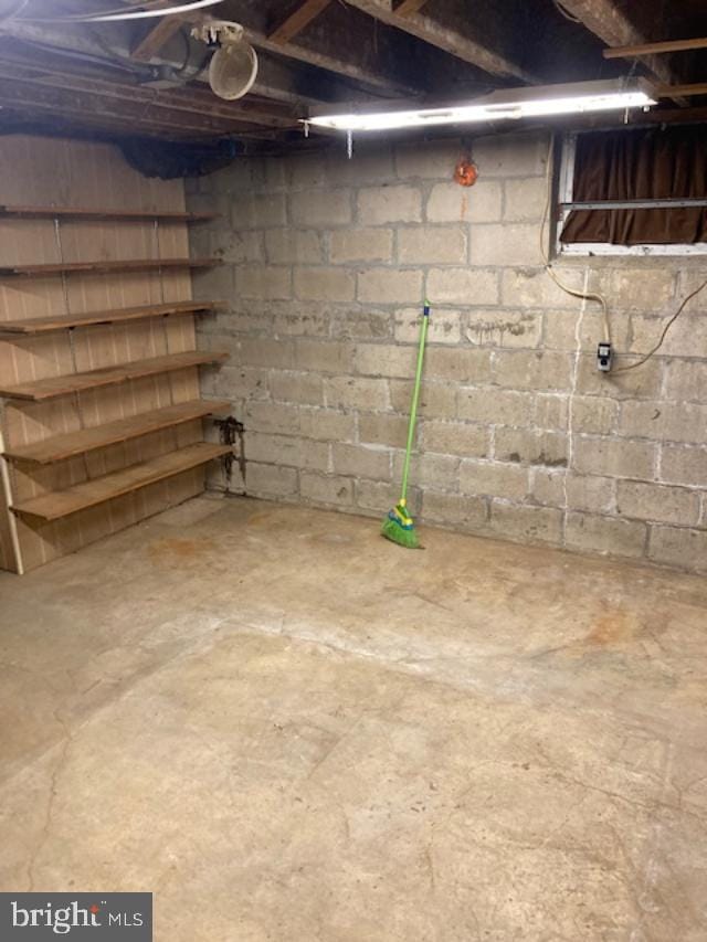 view of basement