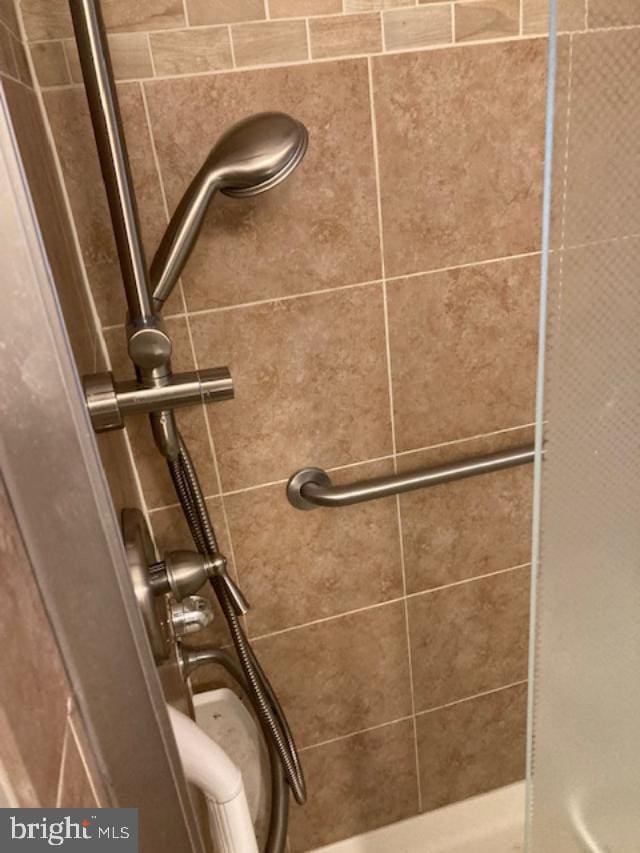 details with tiled shower