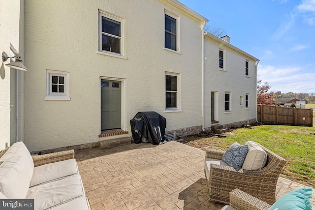 rear view of property with a patio