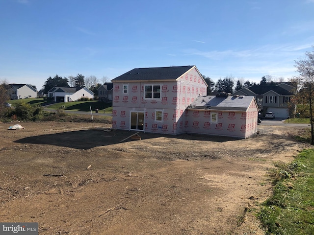 exterior space featuring a garage