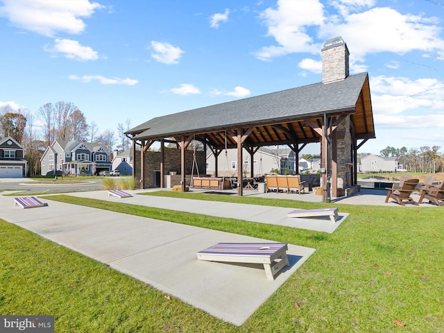 view of home's community featuring a yard and a gazebo