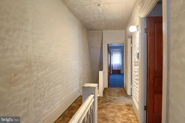 hallway featuring carpet floors