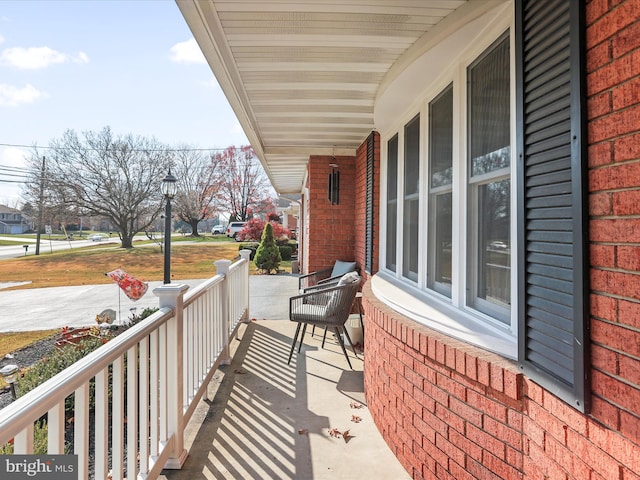 balcony with covered porch