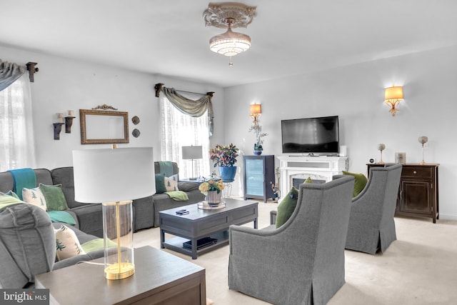 view of carpeted living room