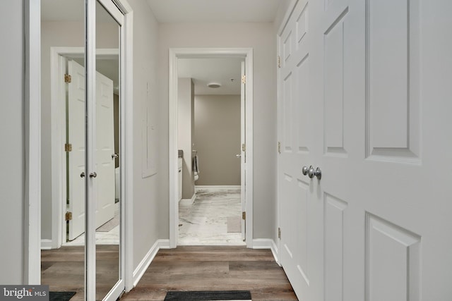 hall featuring hardwood / wood-style floors