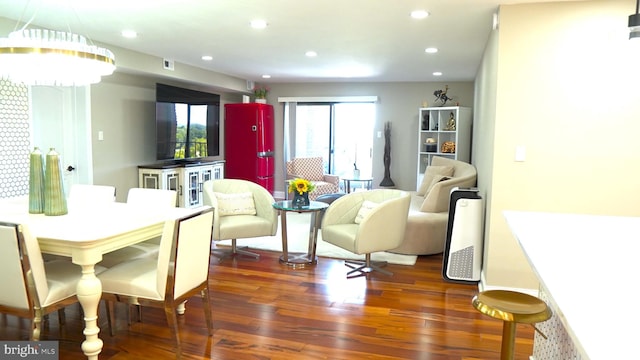 interior space featuring dark hardwood / wood-style flooring