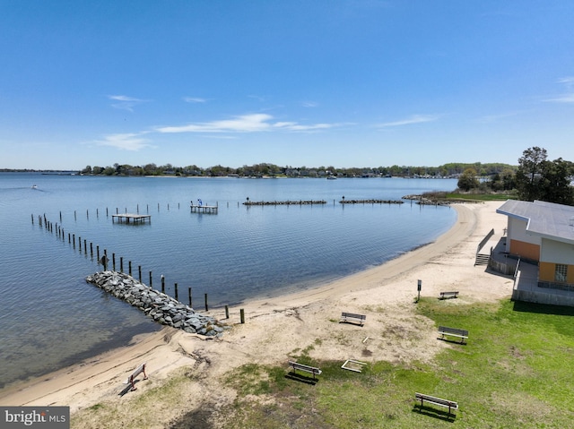 view of water feature featuring a boat dock