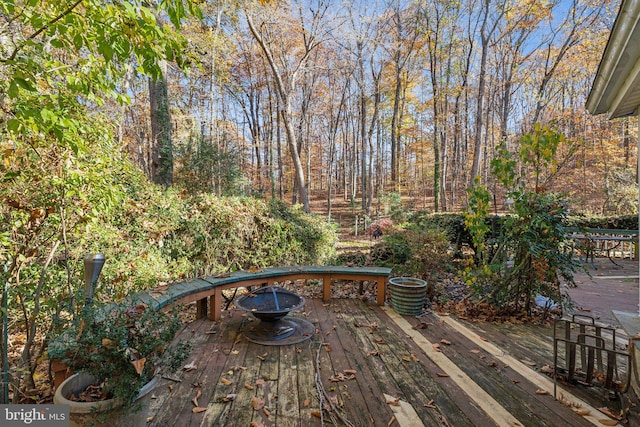 view of wooden terrace