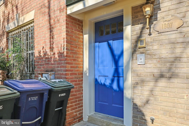 view of doorway to property