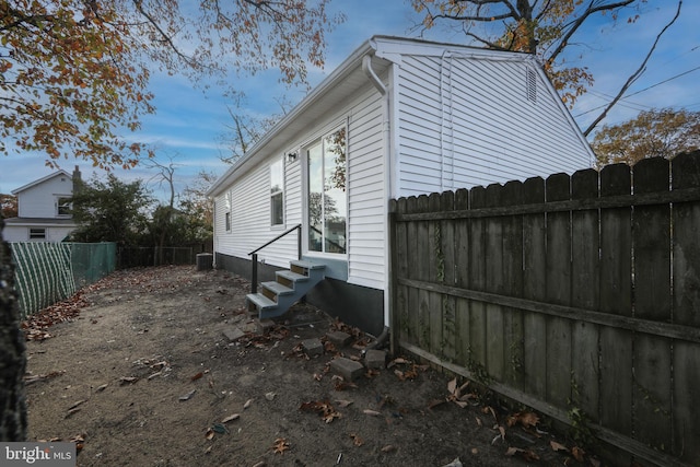 view of property exterior featuring cooling unit