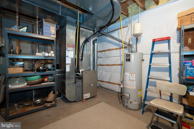 utilities featuring heating unit and water heater