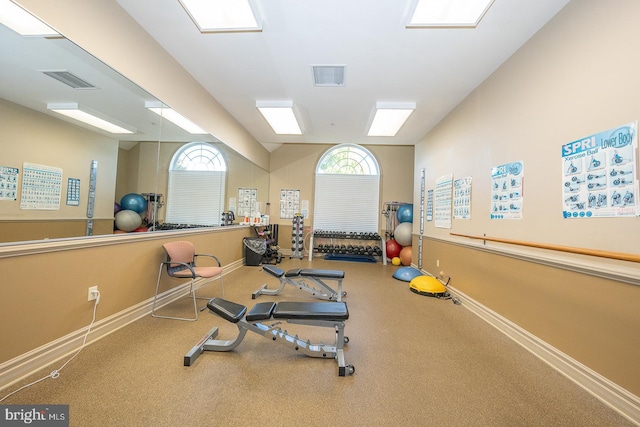 view of workout room