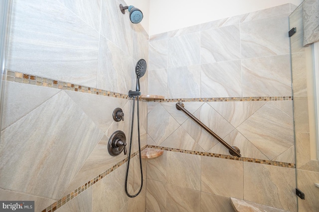 room details featuring tiled shower