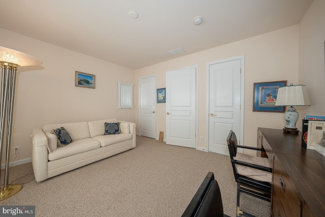 office area featuring carpet floors