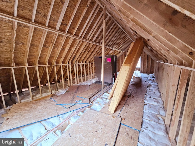 view of attic