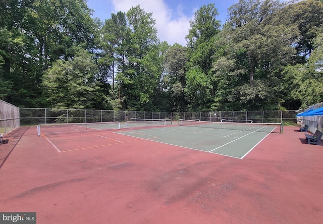 view of tennis court