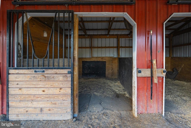 view of horse barn