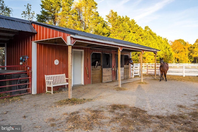 view of horse barn