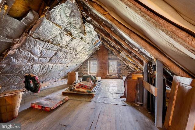 view of attic