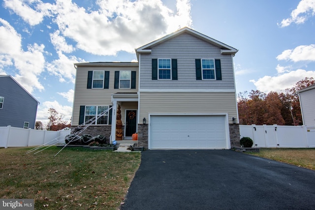 view of front property featuring a garage