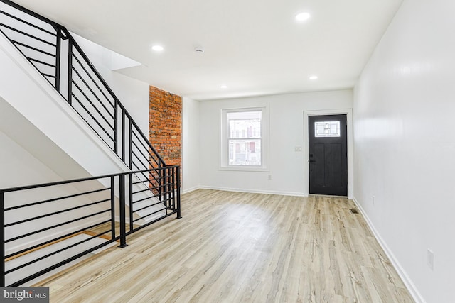 entryway featuring light hardwood / wood-style flooring