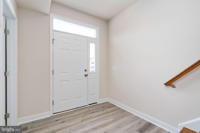 foyer featuring light hardwood / wood-style flooring