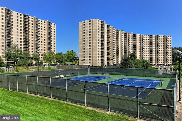 view of tennis court