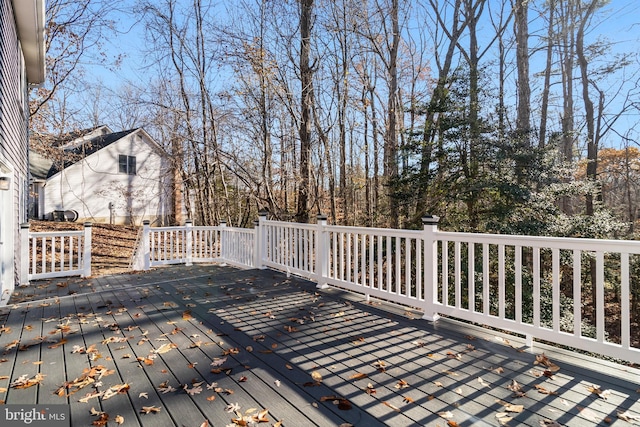 view of wooden deck