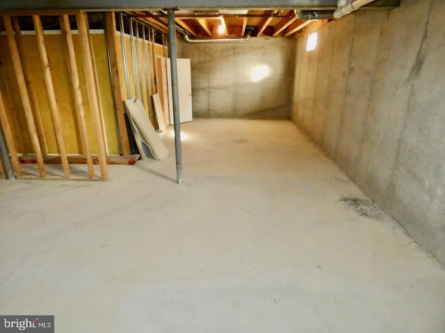 view of basement