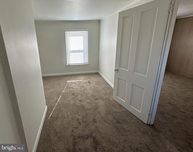 unfurnished bedroom with light carpet and ornamental molding