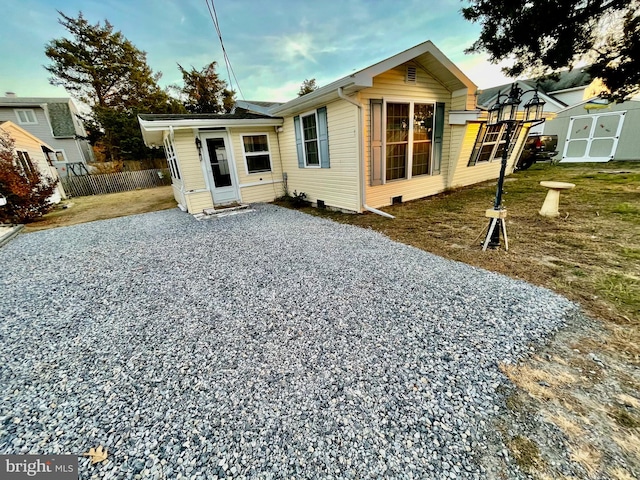 view of rear view of property