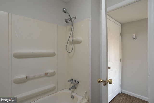 bathroom featuring bathtub / shower combination